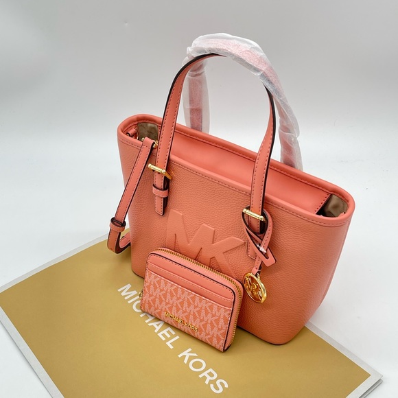 Michael Kors X Small Tote Crossbody Bag & MD ZA Card Case Wallet - Picture 5 of 11